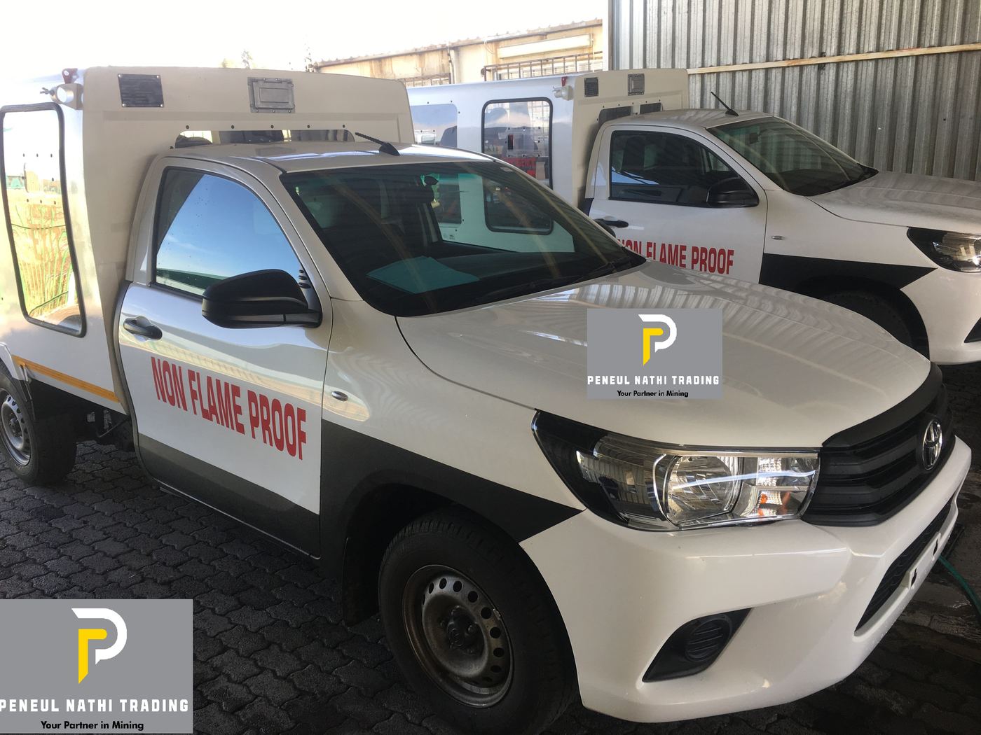 Peneul Nathi flameproof-standard LDV fleet in the workshop